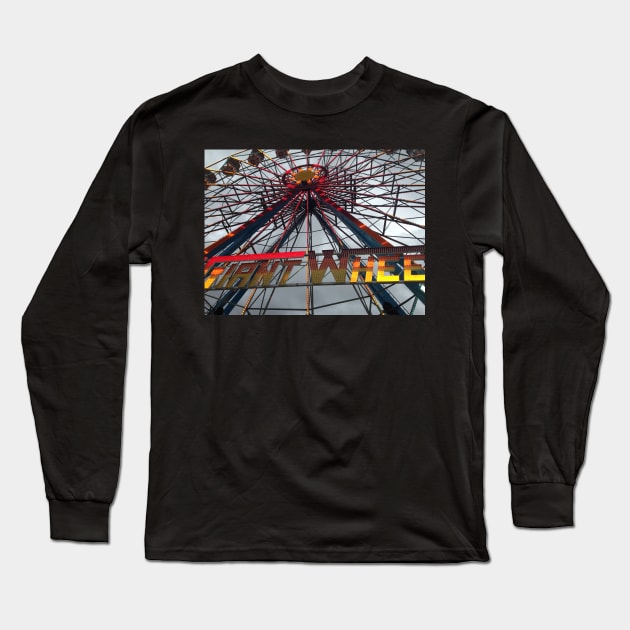 Fairground Retro Big Wheel - Carnival Ferris Wheel Long Sleeve T-Shirt by Bucklandcrafts